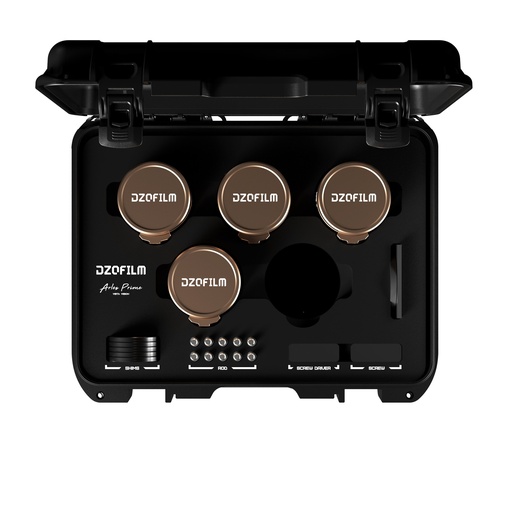 [DZO-APG5BMPL] DZOFILM Arles Lustre 14/21/40/135/180mm T1.6 FF/VV Prime Cine Lens Kit for PL (metric)