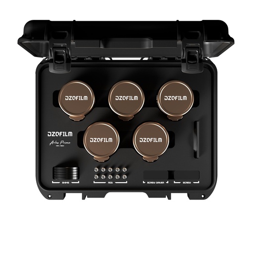 [DZO-APG10PLM] DZOFILM Arles Lustre 14/21/25/35/40/50/75/100/135/180mm T1.6 FF/VV Prime Cine Lens Kit for PL (metric)