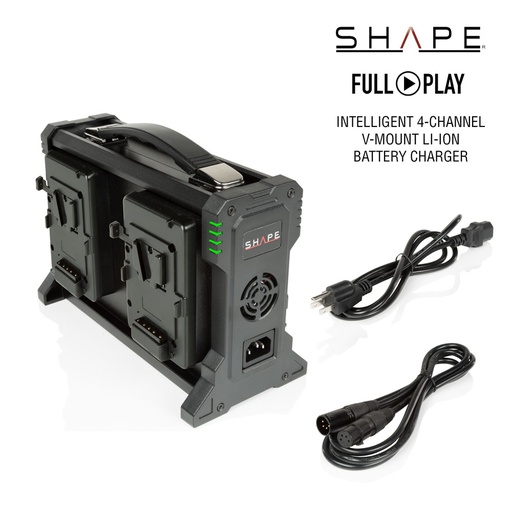 [SHV4CHA] SHAPE Intelligent 4-Channel V-Mount Lithium-Ion Battery Charger