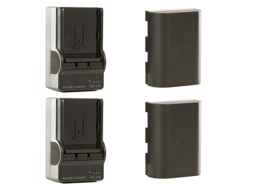 [SHGBLPTS] SHAPE Charger Kit: 2 Batteries LPE6 + 2 Chargers