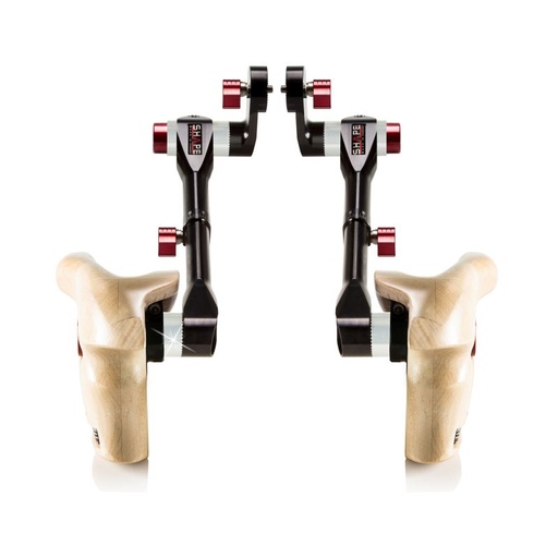 [SHW-HAND12] SHAPE Double Telescopic Wooden Handles mit Arri Rosette