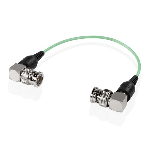 [SHSKI6G] SHAPE skinny 90-degree BNC cable 6 inches green