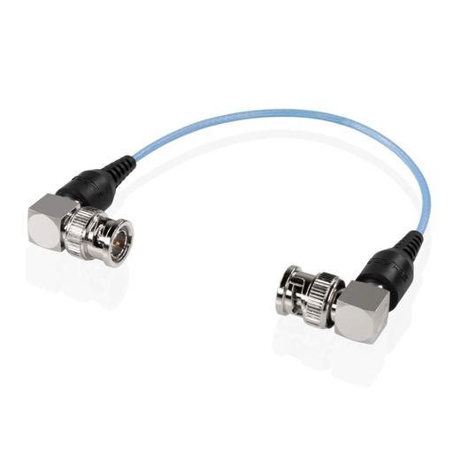 [SHSKI6B] SHAPE skinny 90-degree BNC cable 6 inches blue