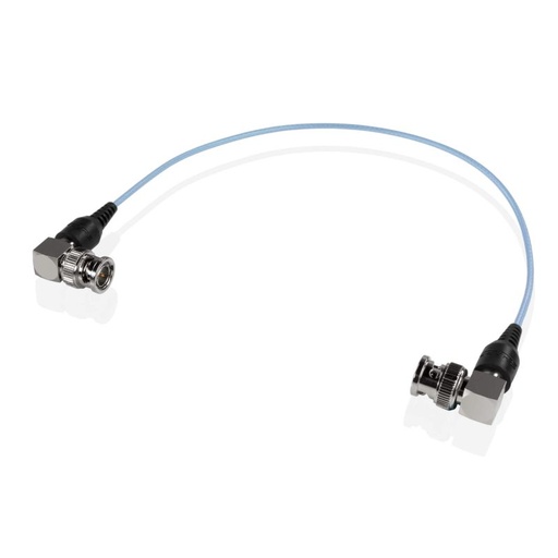 [SHSKI12B] SHAPE skinny 90-degree BNC cable 12 inches blue