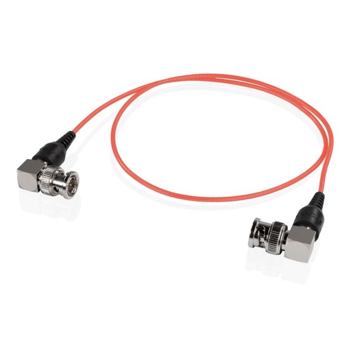 [SHSKI24R] SHAPE skinny 90-degree BNC cable 24 inches red