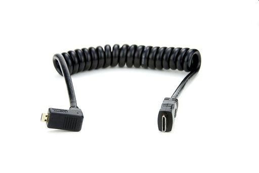 [ATOMCAB006] ATOMOS Coiled Right-Angle micro HDMI to mini HDMI Cable